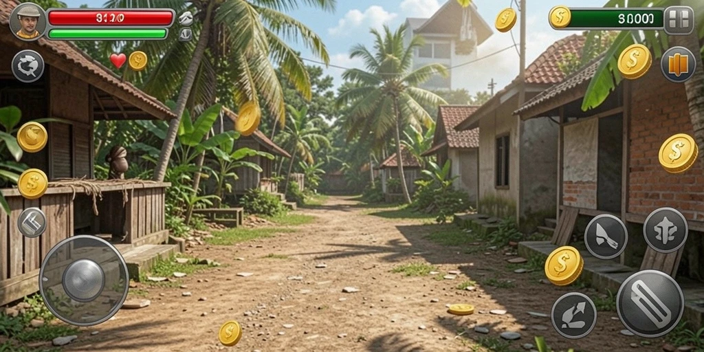 Tampilan awal game dengan karakter yang menarik.