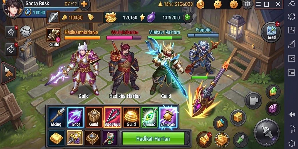 Tampilan awal game yang menarik dan penuh warna.