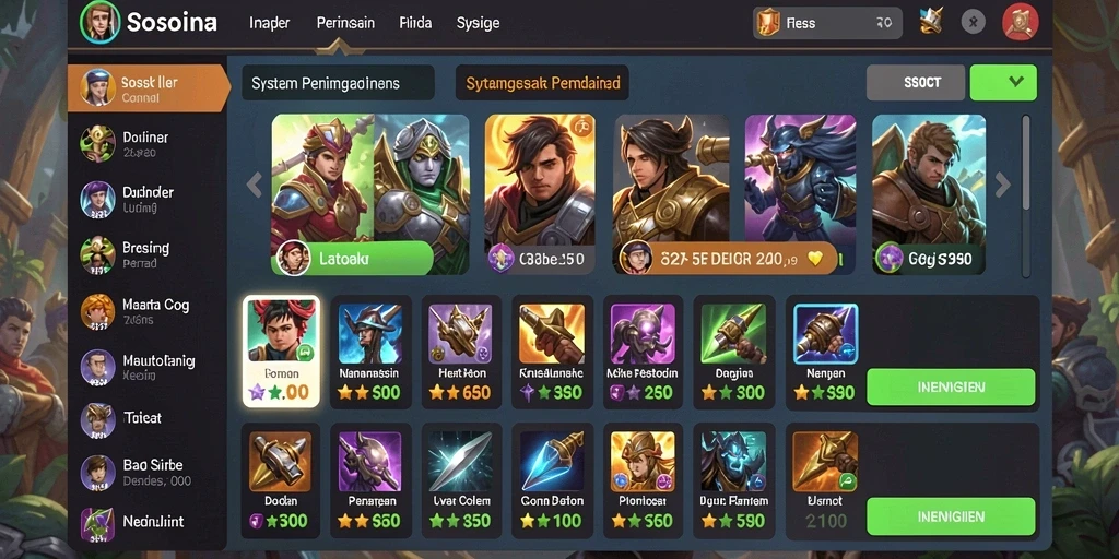Screenshot menunjukkan antarmuka utama yang menarik.