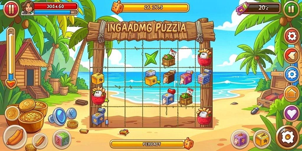 Tangkapan layar dari gameplay menegangkan di level 3.