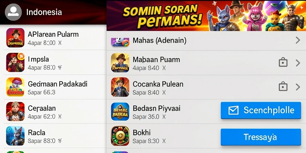 Tampilan awal yang menarik dengan karakter utama.