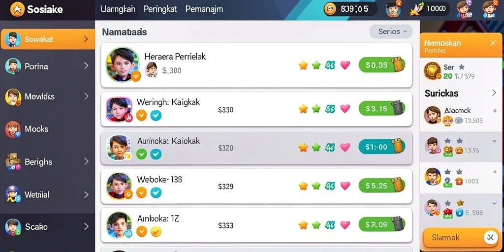 Tampilan awal permainan yang menarik.