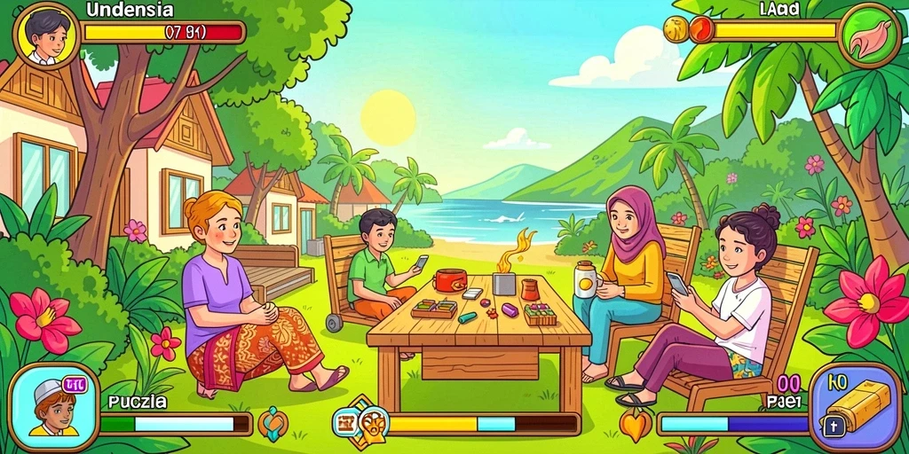 Tangkapan layar yang menunjukkan dunia petualangan yang luas.